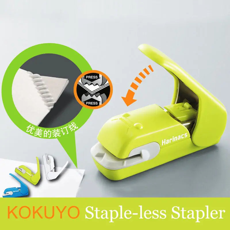 KOKUYO Harinacs Staple Free Stapler Press For 5 sheets or 10 sheets