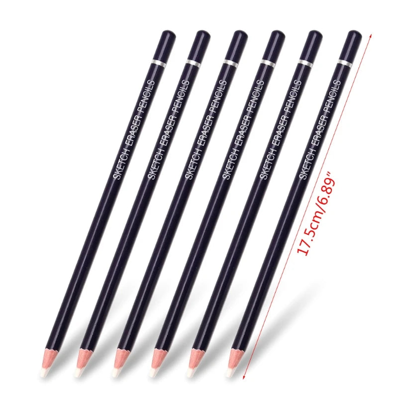 Pen Style Eraser 6 pcs  Ideal for Sketch Artist