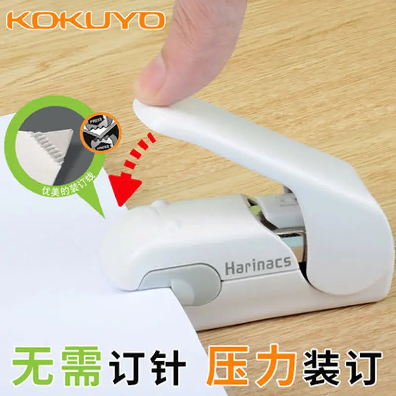 KOKUYO Harinacs Staple Free Stapler Press For 5 sheets or 10 sheets
