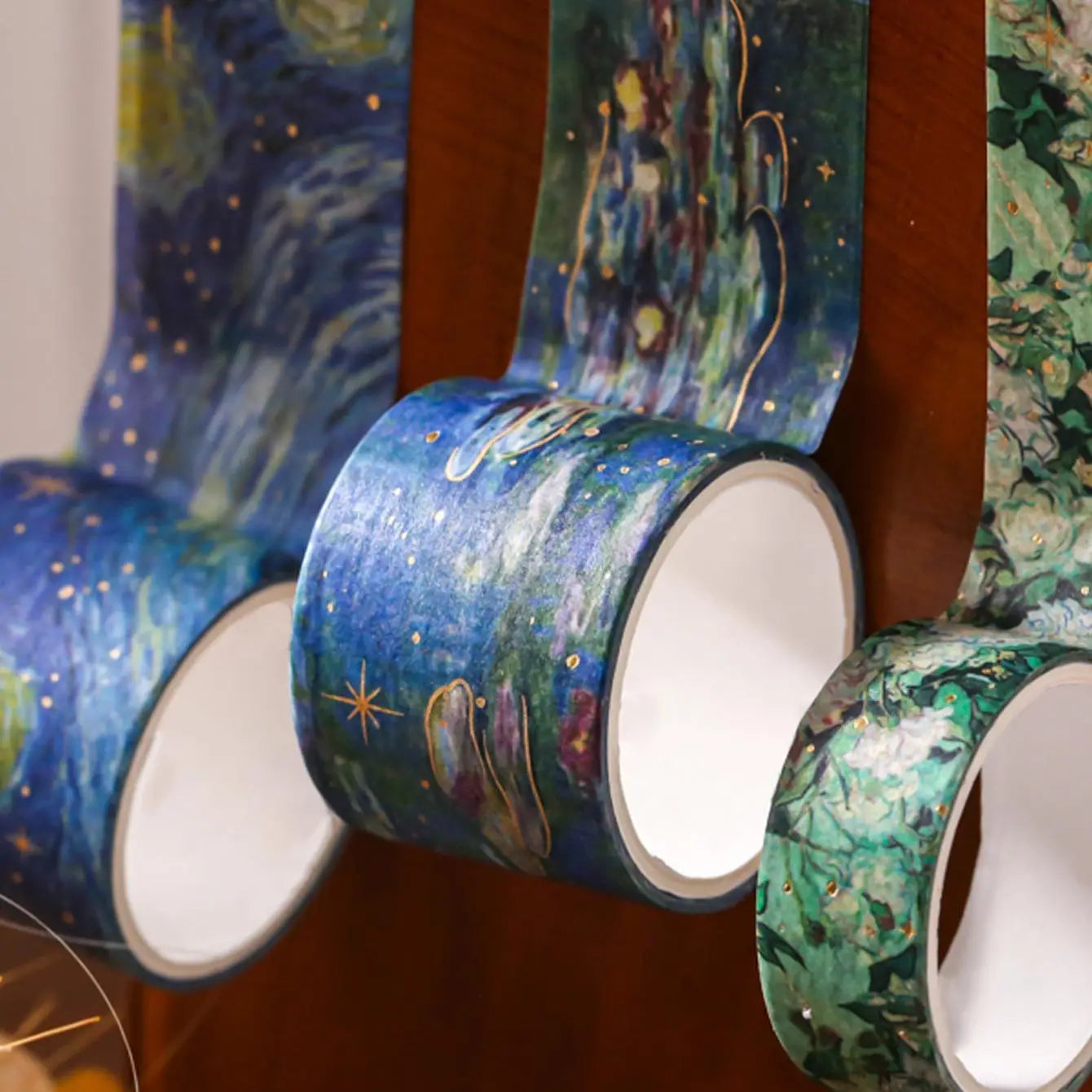 Washi Tape Starry Night with Gold 10 Rolls