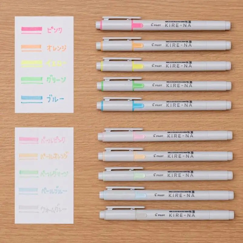 Highlighter PILOT Kire Na Quick Drying Dual Head Fluorescent Japanese Stationery