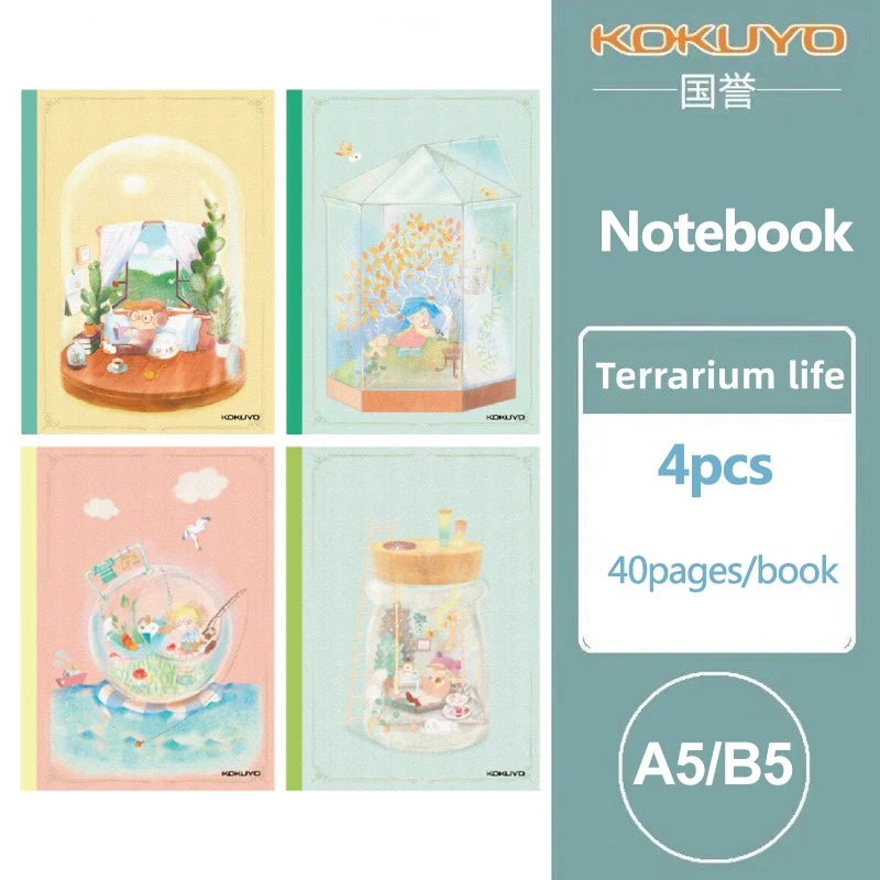 KOKUYO Notebook A5/B5 4 pcs Limited Edition Japanese motifs