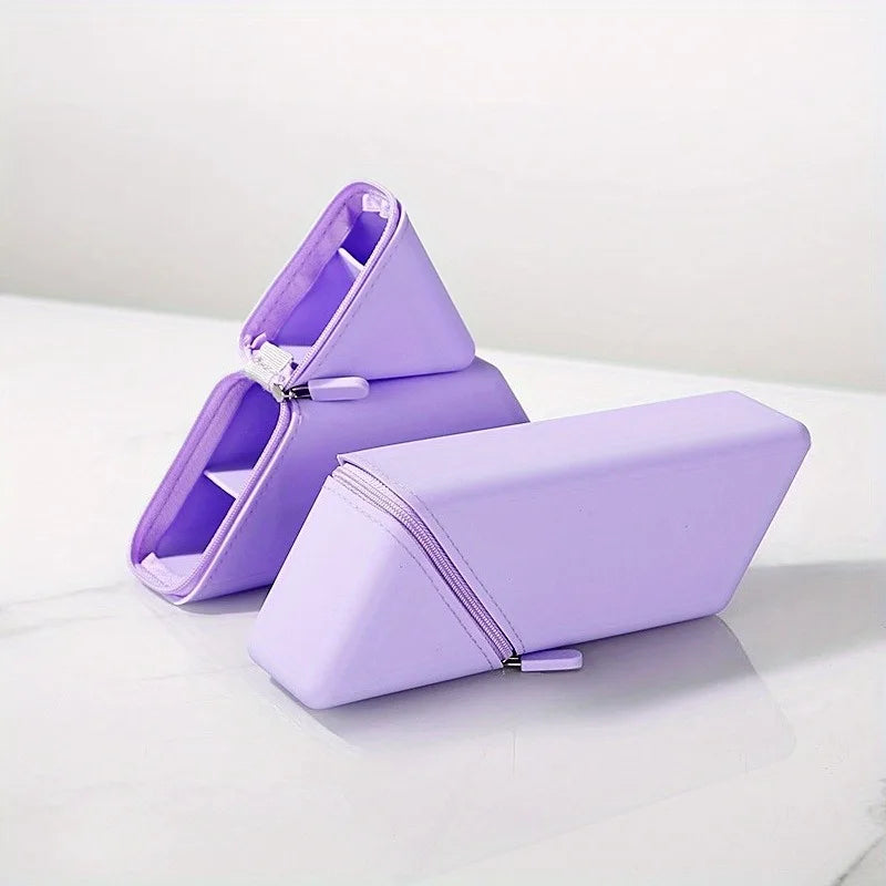 Pencil Case Foldable Silicone Large Capacity Expandable Different Colours