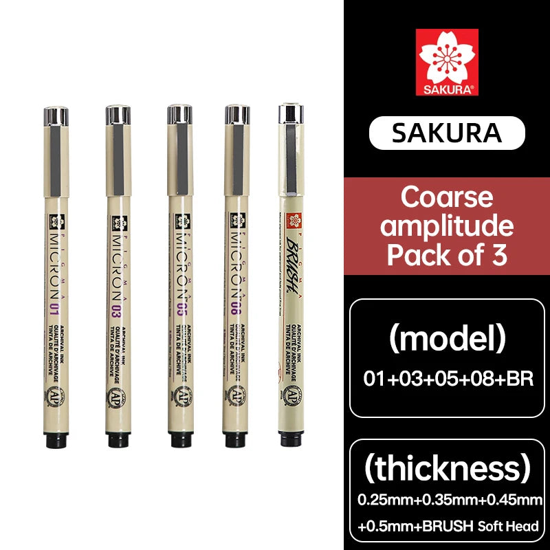 SAKURA Pens Set Waterproof FineLiner Pigma