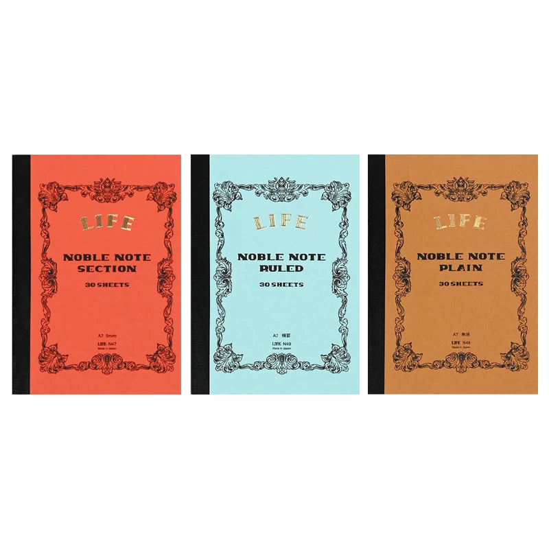 LIFE Noble Note section Notebook 100 sheets Grid/Horizontal A4/A5/B4/B5