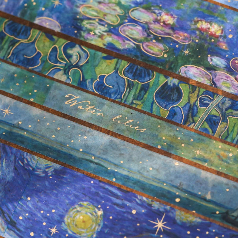 Washi Tape Starry Night with Gold 10 Rolls