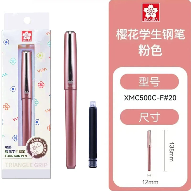 SAKURA Fountain Pens 0.5mm Refillable with Ink Cartridge