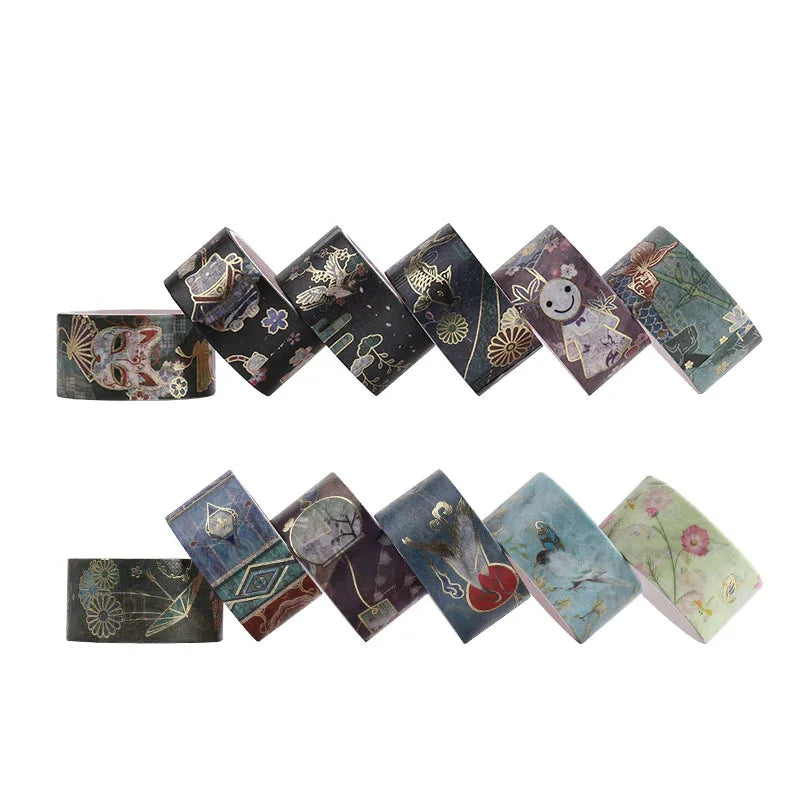 Washi Tape Japanese Motifs 20mm*2m 12 Rolls