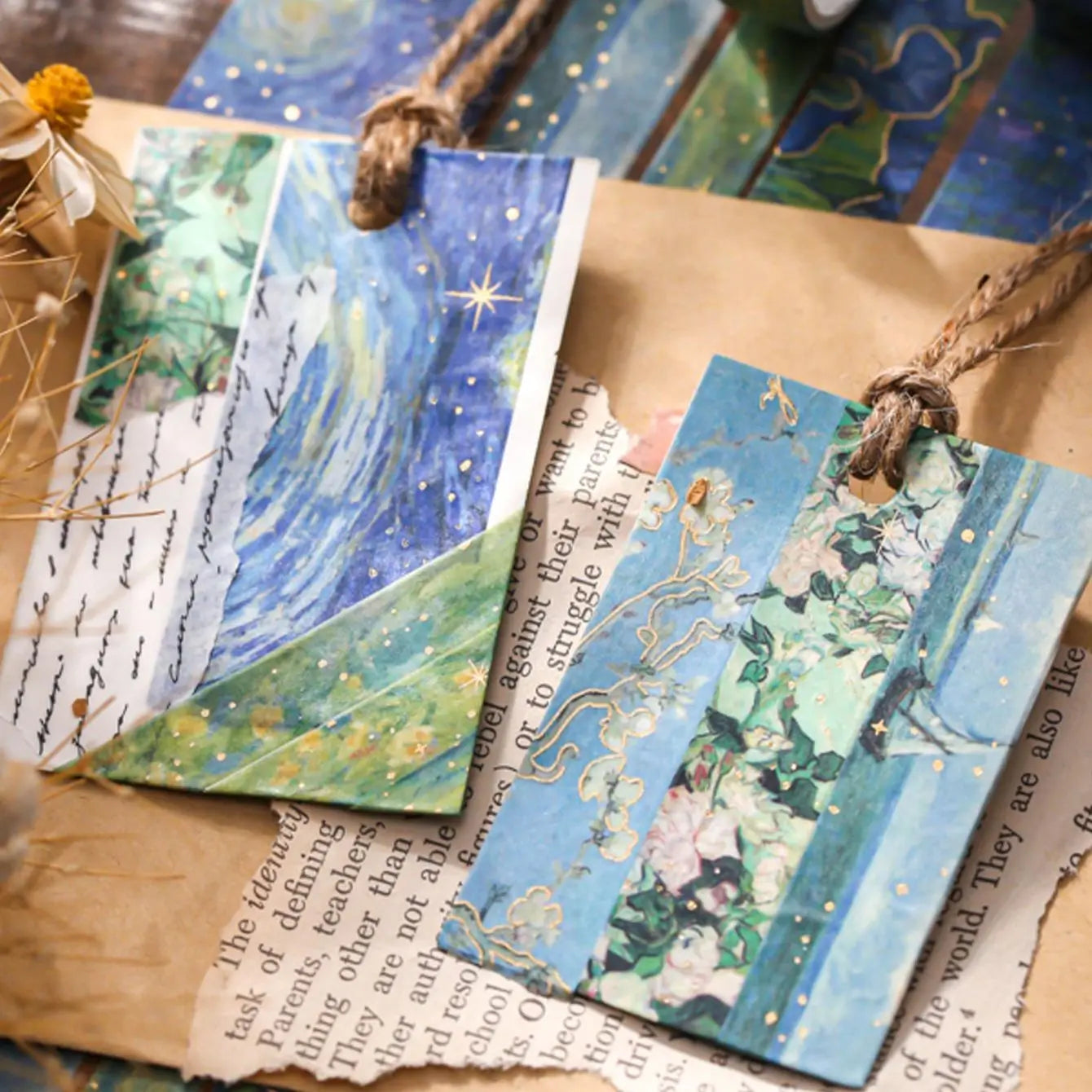 Washi Tape Starry Night with Gold 10 Rolls