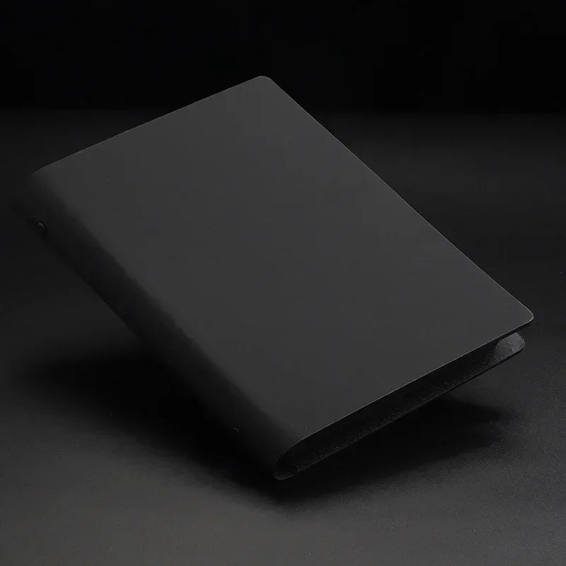 Notepad Minimalist Leather Inner Loose Black/White Paper