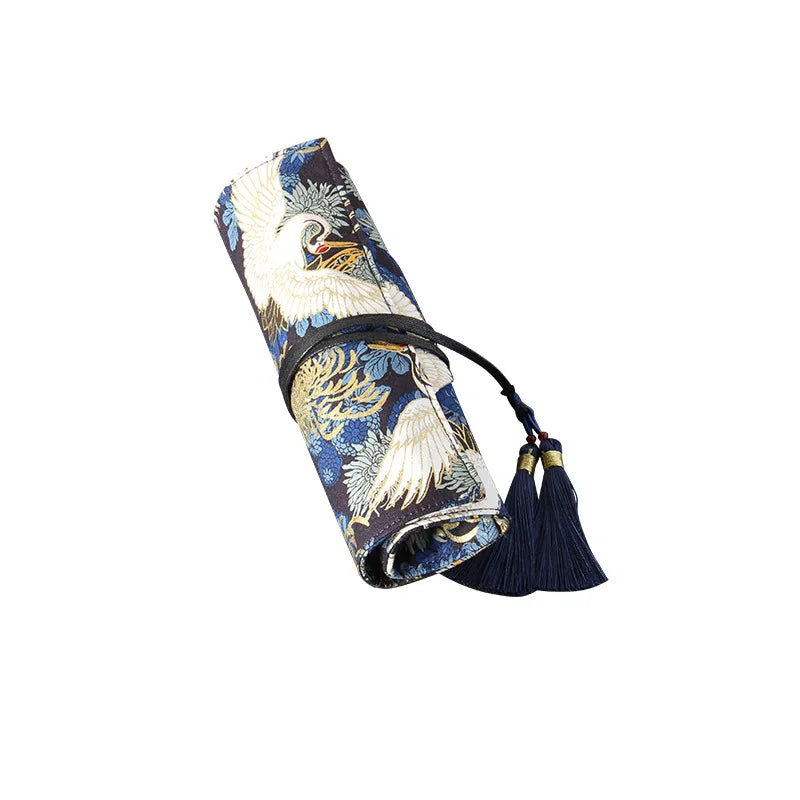 Pencil Case Japanese Retro Style Gold Foil Canvas