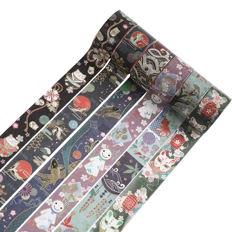 Washi Tape Japanese Motifs 20mm*2m 12 Rolls