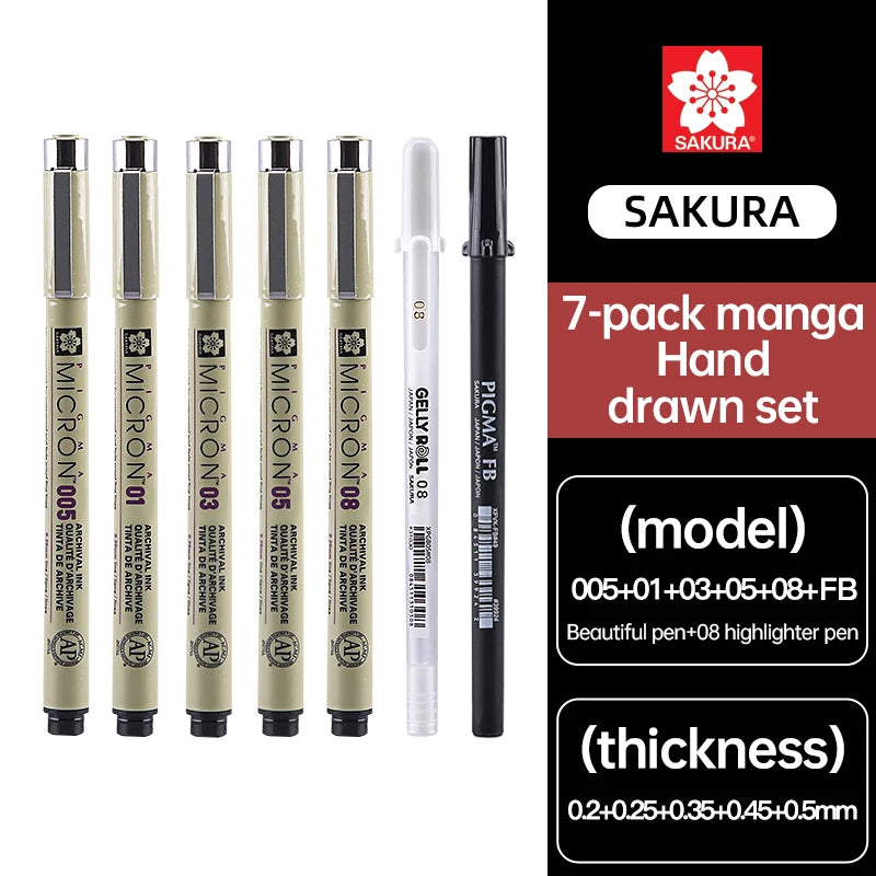 SAKURA Pens Set Waterproof FineLiner Pigma