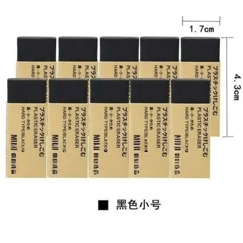 MUJI Eraser Japan 10/5/3PCS Black/White