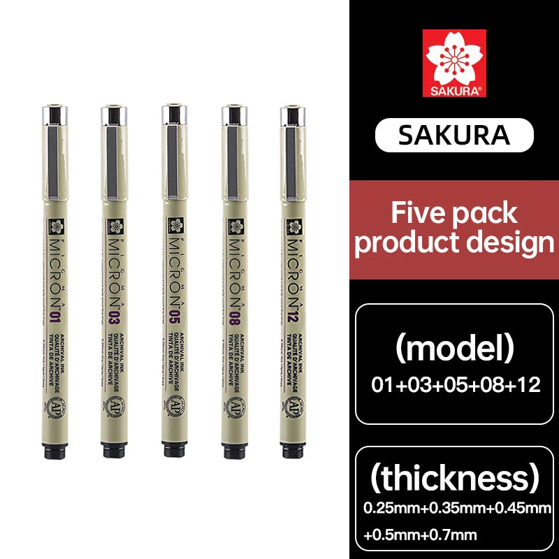 SAKURA Pens Set Waterproof FineLiner Pigma