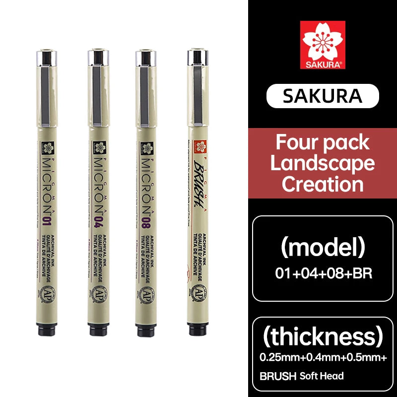SAKURA Pens Set Waterproof FineLiner Pigma