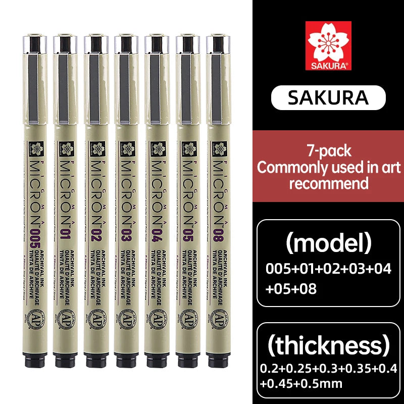 SAKURA Pens Set Waterproof FineLiner Pigma