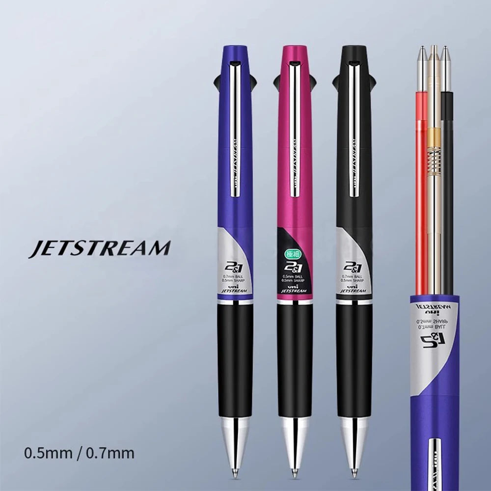 UNI JETSTREAM Pen+Pencil Multi-function Pen 4 Color Ballpoint 0.5/0.7mm Japanese