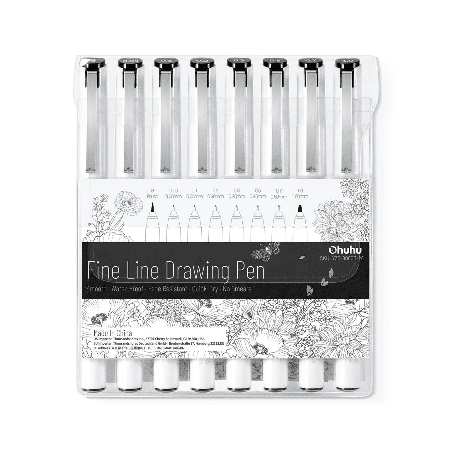 OHUHU Micro Pen Fineliner 8 Pack Sketching