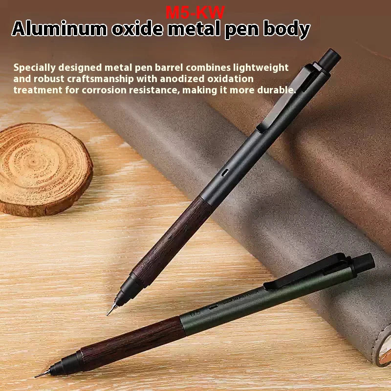 UNI Kuru Toga Mechanical Pencil M5-KW/KH 0.5mm Metal Body Self Rotation Anti-Break Lead