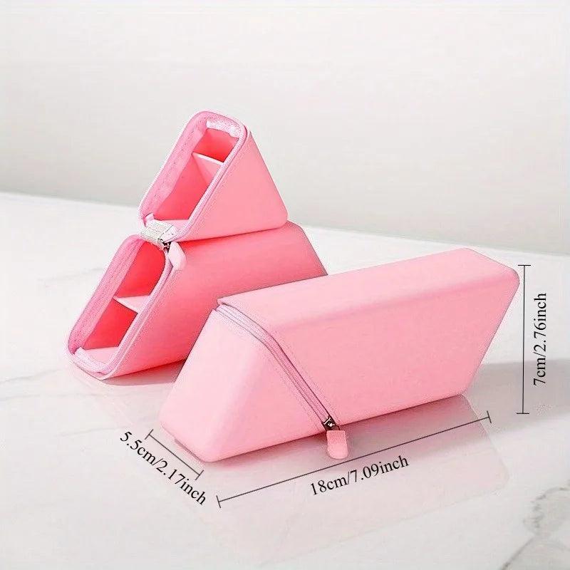 Pencil Case Foldable Silicone Large Capacity Expandable Different Colours