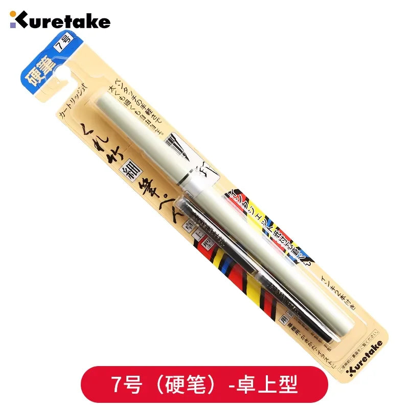 KURETAKE Brush Pen Medium tip marker, Black Ink Refillable