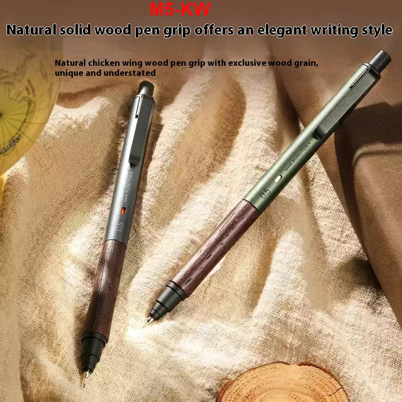 UNI Kuru Toga Mechanical Pencil M5-KW/KH 0.5mm Metal Body Self Rotation Anti-Break Lead