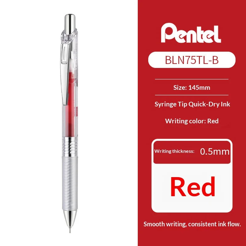 Pentel pen with red ink on a red background
