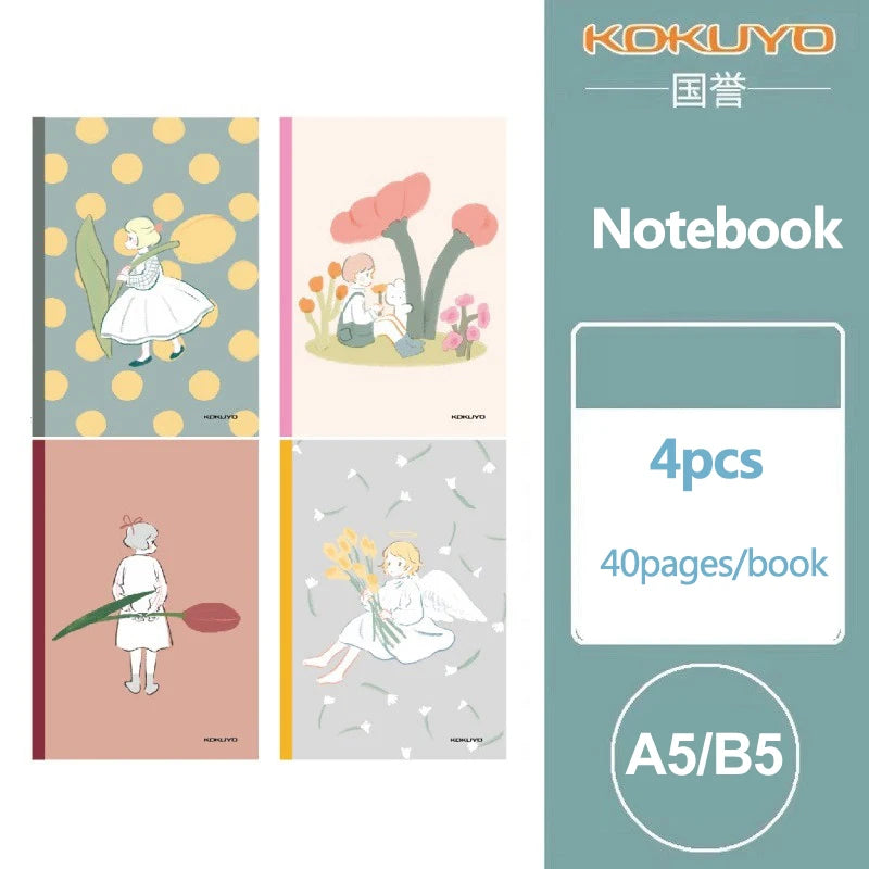 KOKUYO Notebook A5/B5 4 pcs Limited Edition Japanese motifs