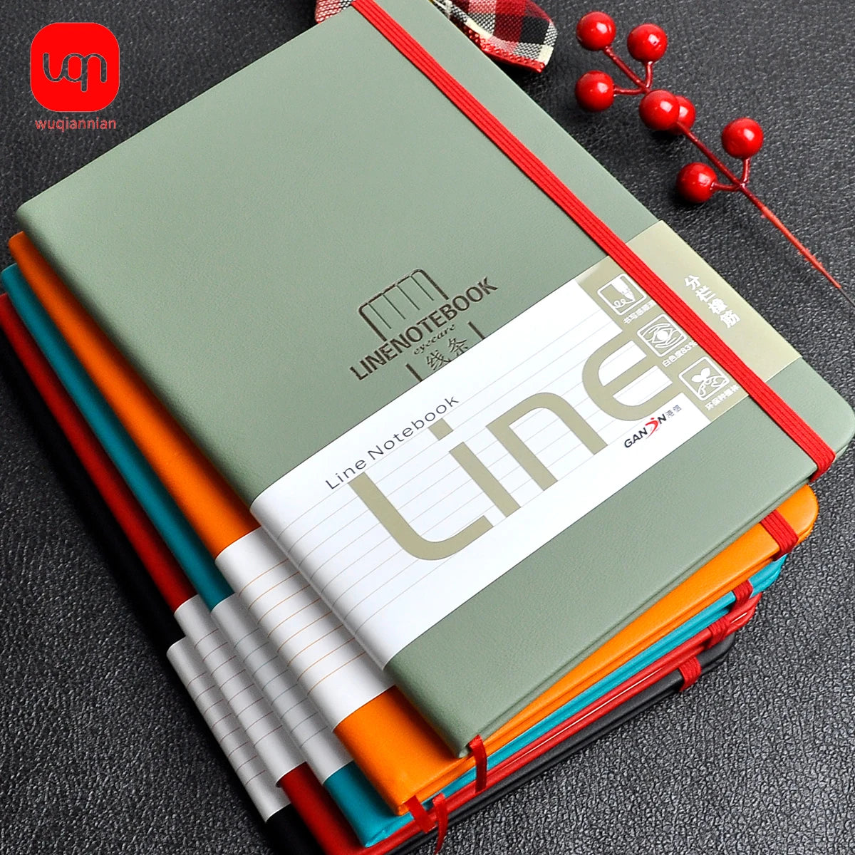 Notebook A5 192 pages Minimalist Horizontal Line