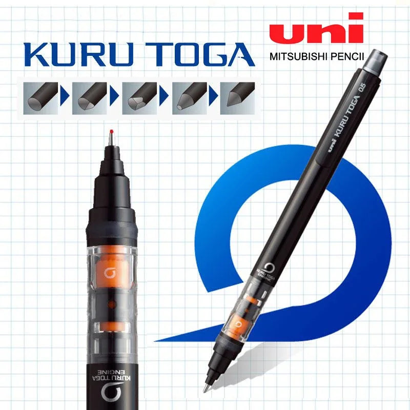 UNI Kuru Toga Mechanical Pencil M5-452 0.5mm Low Center of Gravity Automatic Rotation