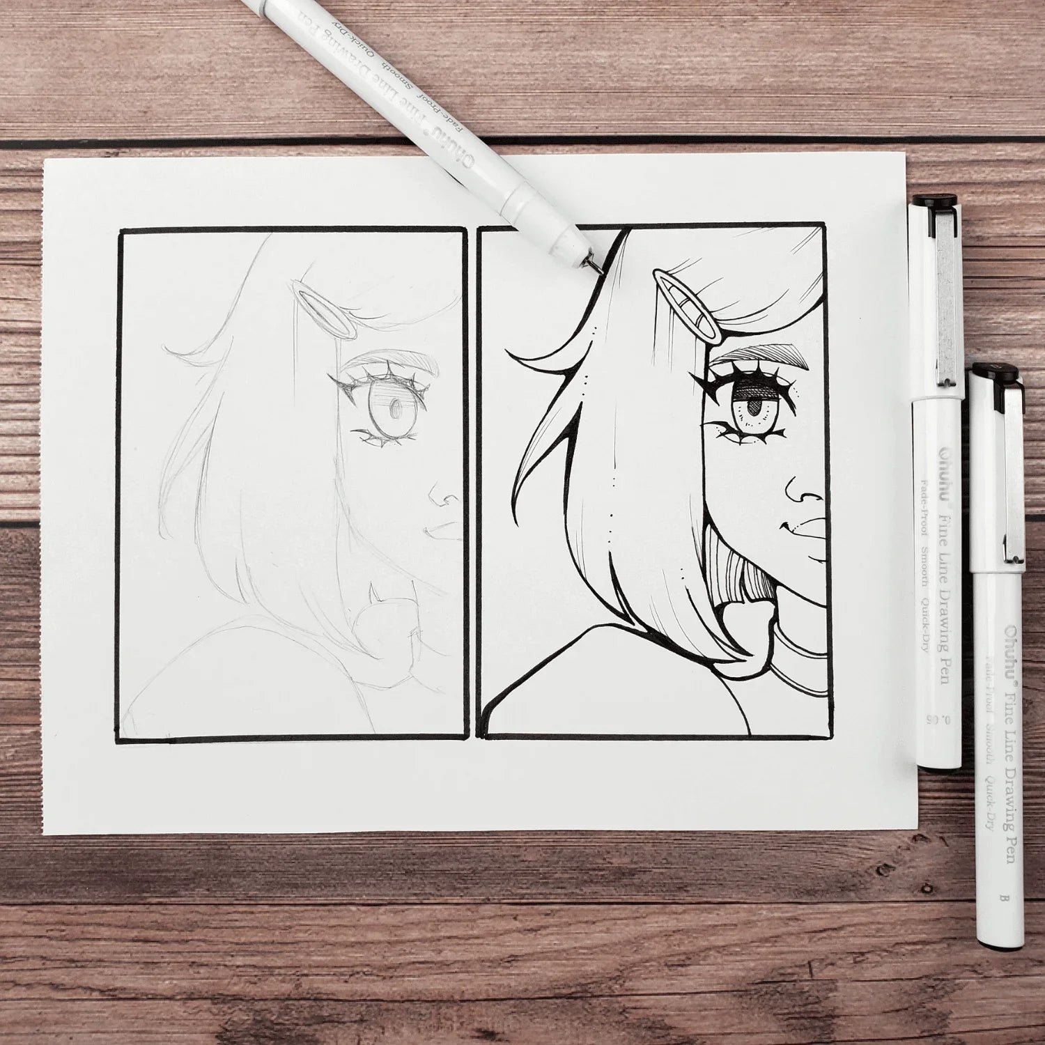 OHUHU Micro Pen Fineliner 8 Pack Sketching