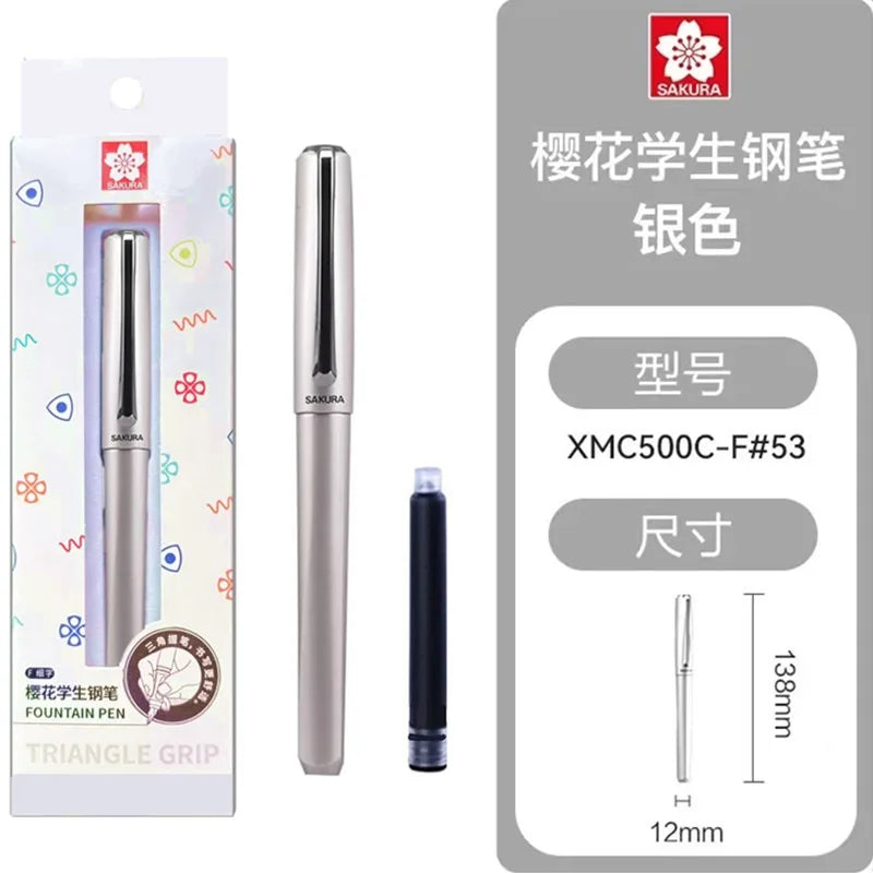 SAKURA Fountain Pens 0.5mm Refillable with Ink Cartridge