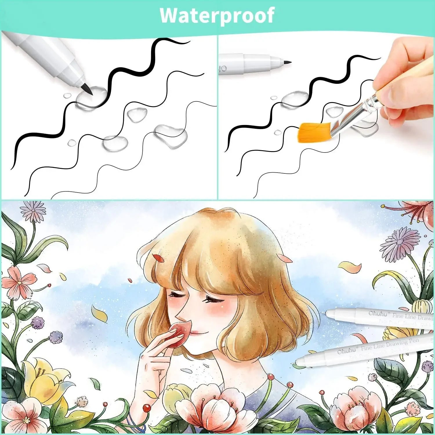 OHUHU Micro Pen Fineliner 8 Pack Sketching