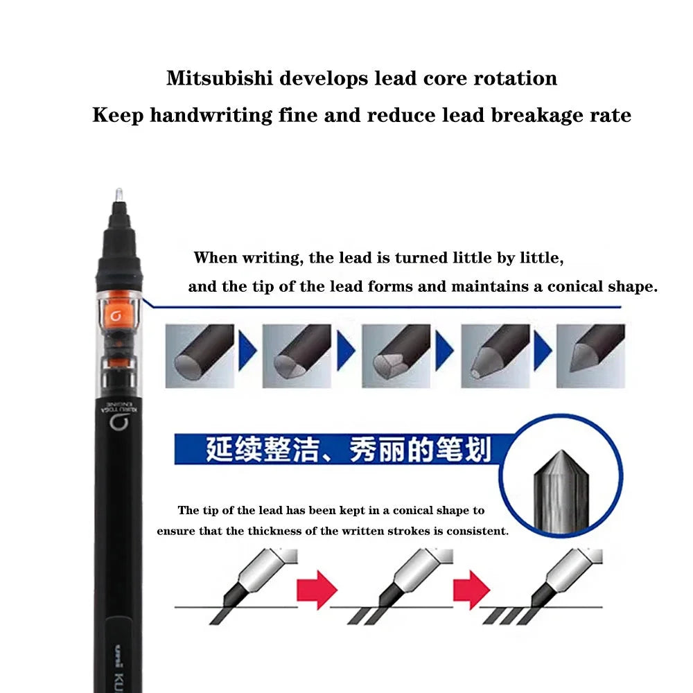 UNI Kuru Toga Mechanical Pencil M5-452 0.5mm Low Center of Gravity Automatic Rotation