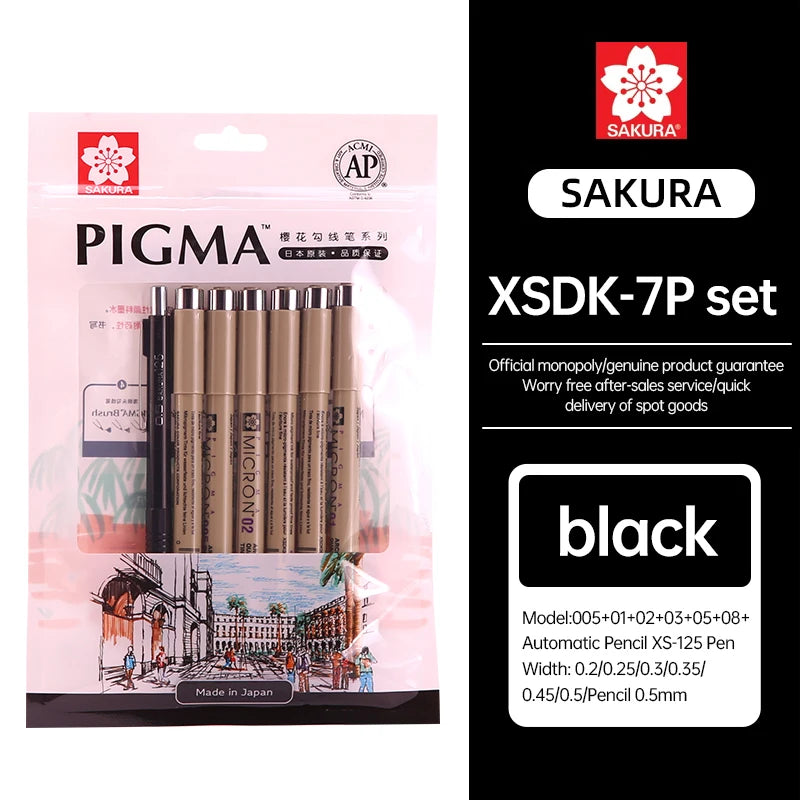 SAKURA Pens Set Waterproof FineLiner Pigma