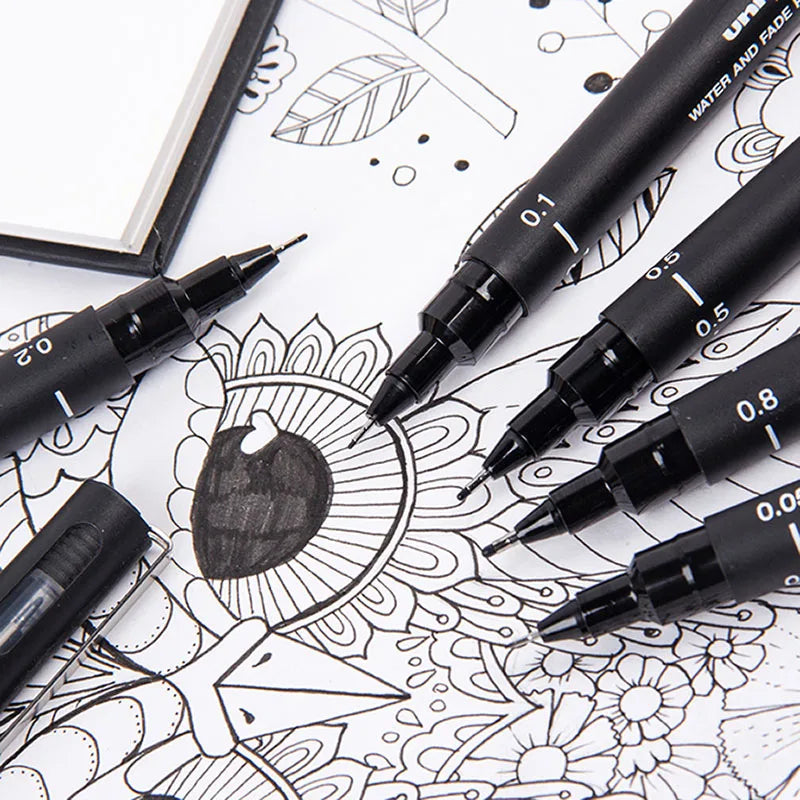 UNI PIN Gel Pen Fineliner Drawing Pin-200 Waterproof 0.25-0.94mm