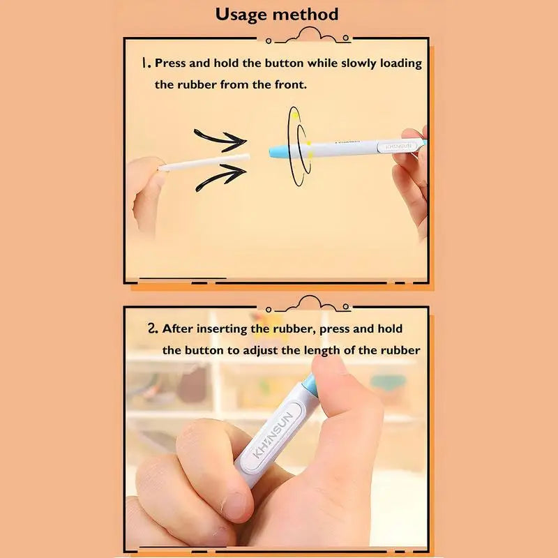Pen Style Eraser Retractable And Push-up Function Japanese